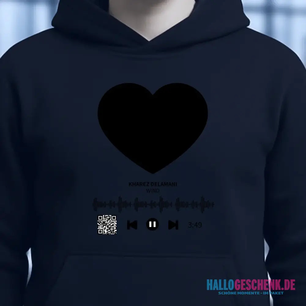 Dein Bild mit Spotify QR Code • Unisex Premium Hoodie XS-5XL aus Bio-Baumwolle für Damen & Herren