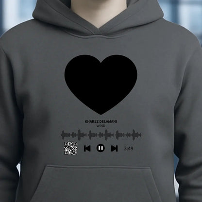 Dein Bild mit Spotify QR Code • Unisex Premium Hoodie XS-5XL aus Bio-Baumwolle für Damen & Herren