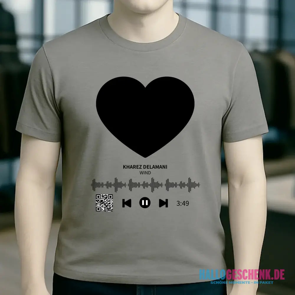 Dein Bild mit Spotify QR Code • Unisex Premium T-Shirt XS-5XL aus Bio-Baumwolle für Damen & Herren • Exklusivdesign • personalisiert