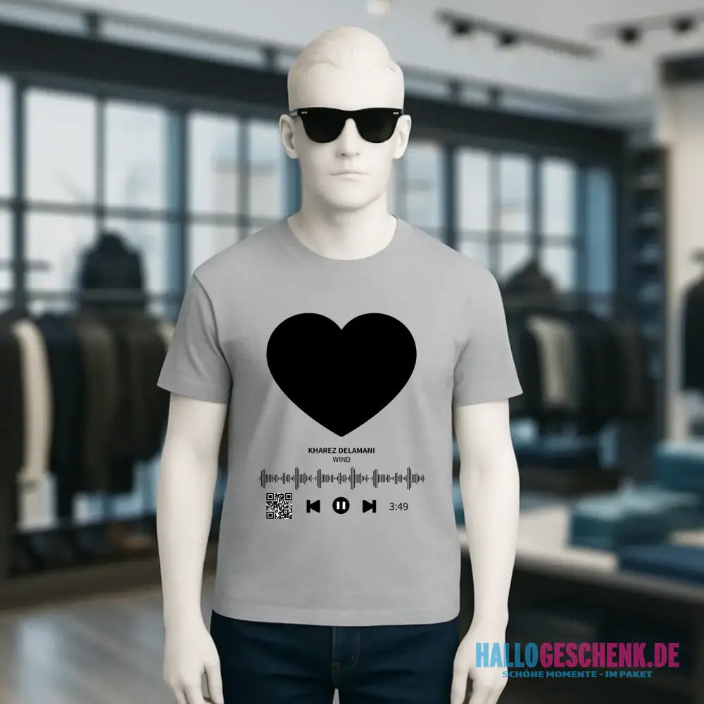 Dein Bild mit Spotify QR Code • Unisex Premium T-Shirt XS-5XL aus Bio-Baumwolle für Damen & Herren • Exklusivdesign • personalisiert
