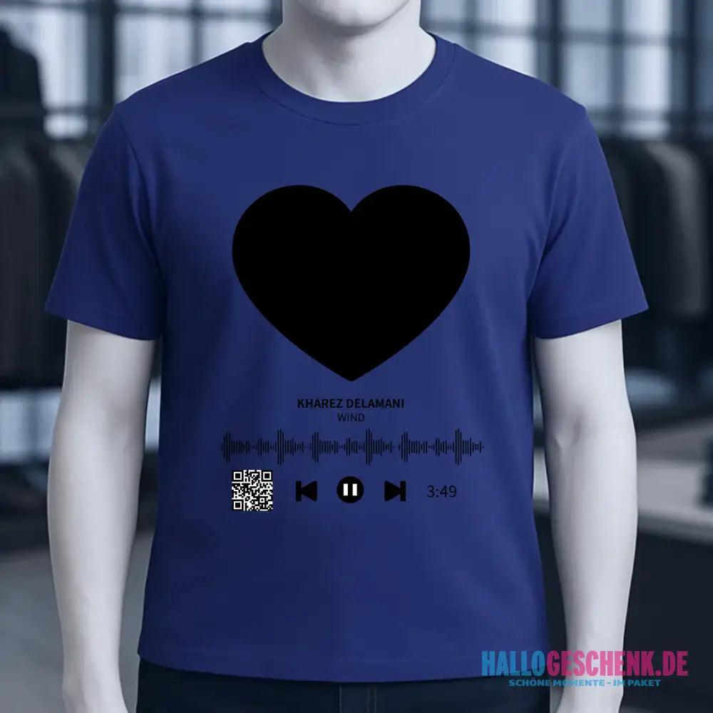 Dein Bild mit Spotify QR Code • Unisex Premium T-Shirt XS-5XL aus Bio-Baumwolle für Damen & Herren • Exklusivdesign • personalisiert