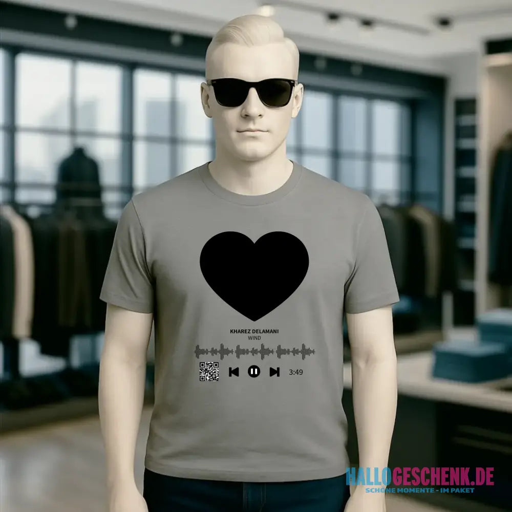 Dein Bild mit Spotify QR Code • Unisex Premium T-Shirt XS-5XL aus Bio-Baumwolle für Damen & Herren • Exklusivdesign • personalisiert
