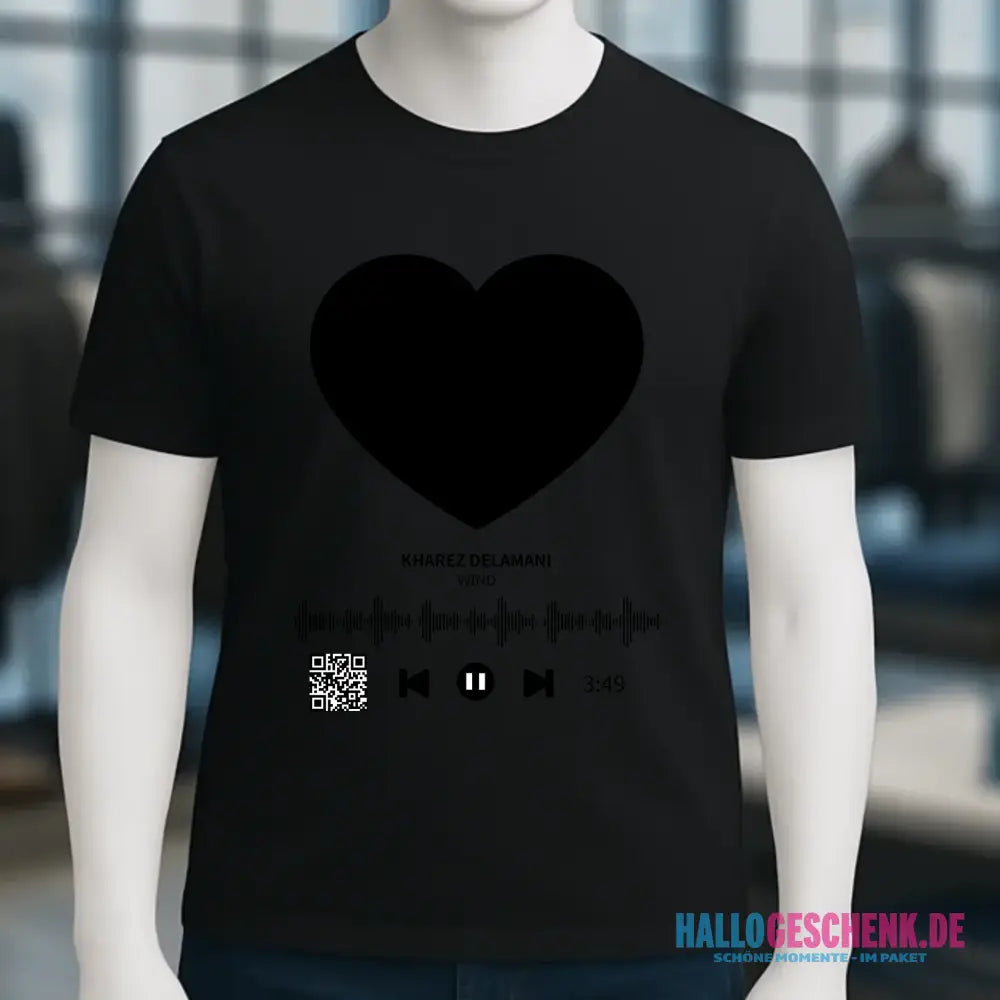 Dein Bild mit Spotify QR Code • Unisex Premium T-Shirt XS-5XL aus Bio-Baumwolle für Damen & Herren • Exklusivdesign • personalisiert