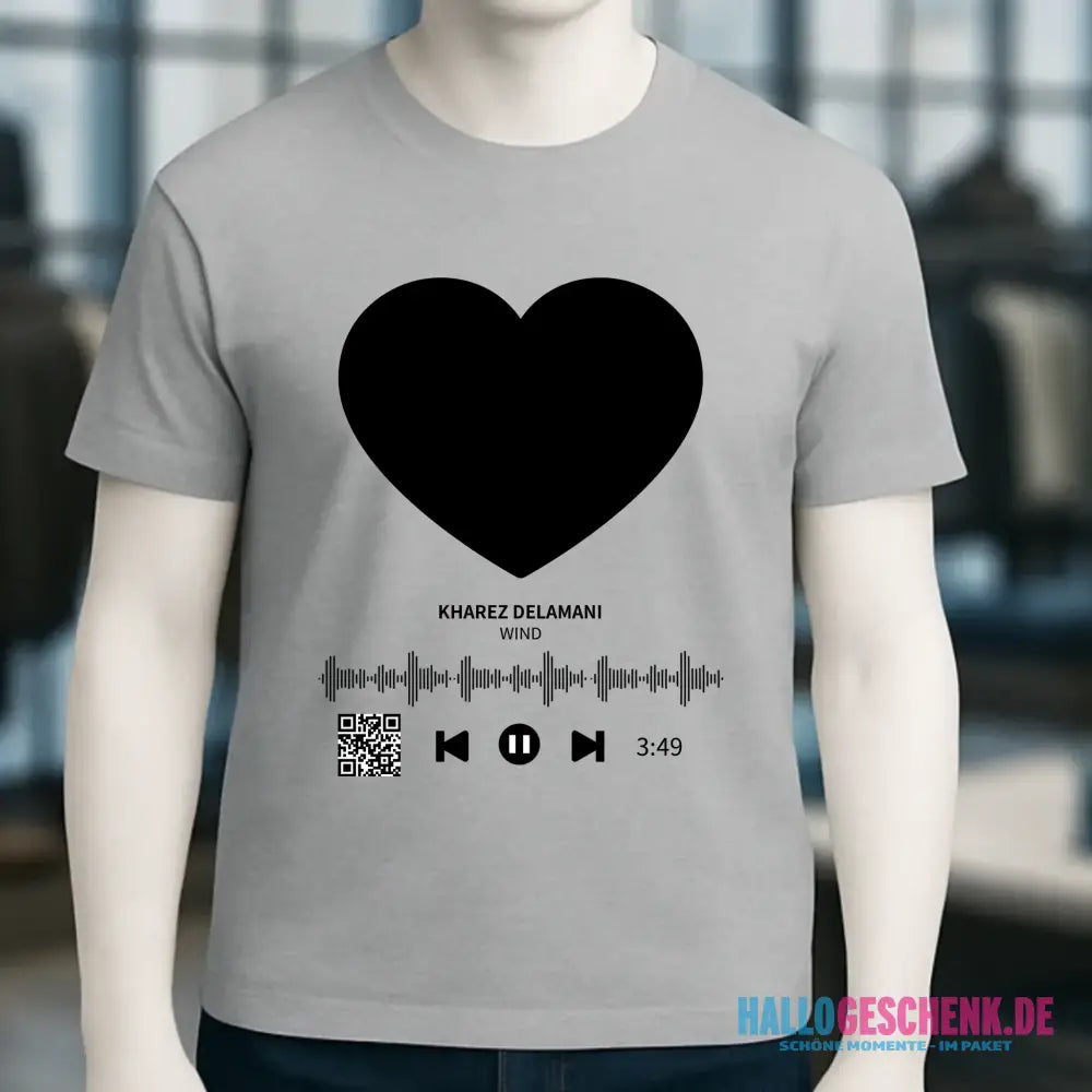 Dein Bild mit Spotify QR Code • Unisex Premium T-Shirt XS-5XL aus Bio-Baumwolle für Damen & Herren • Exklusivdesign • personalisiert