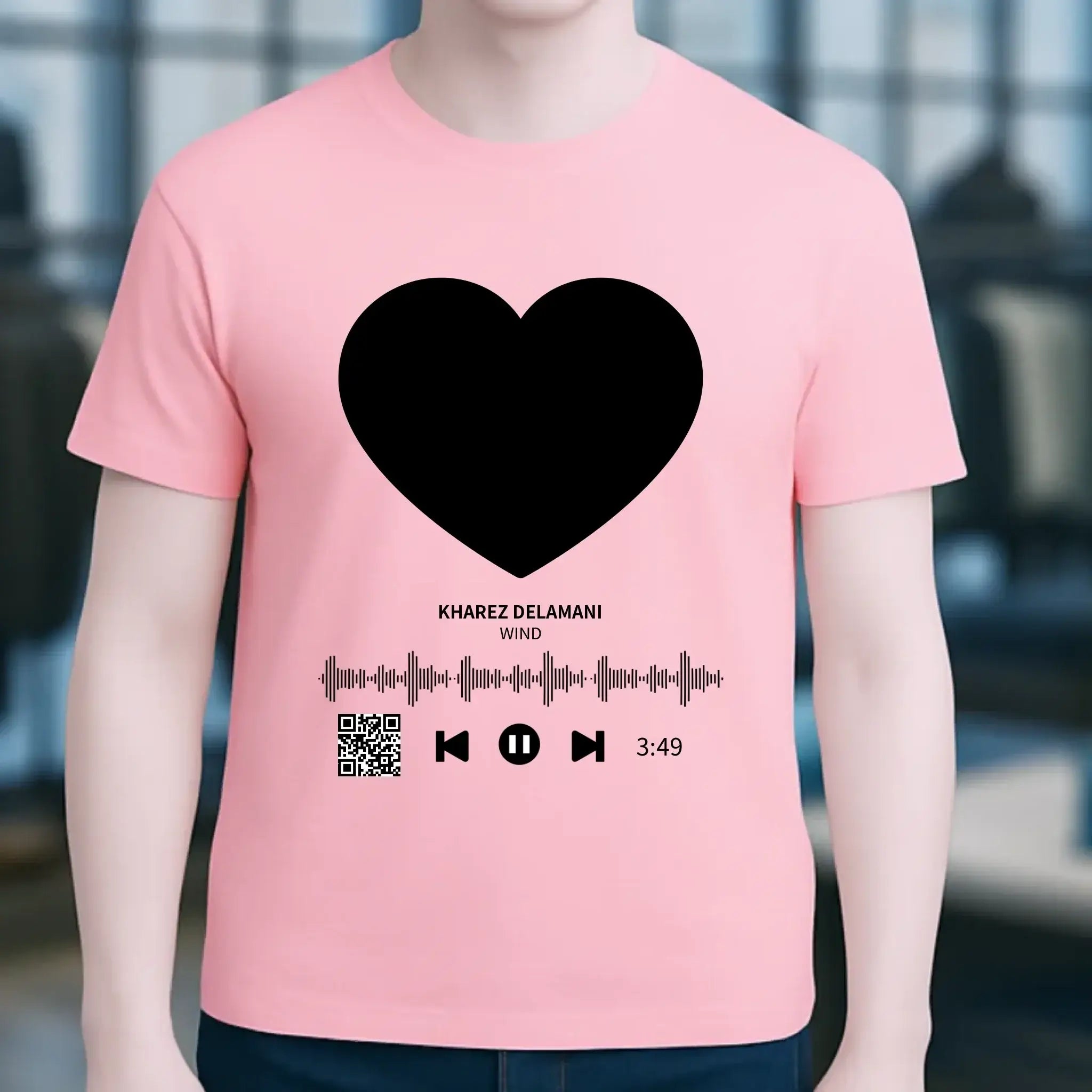 Dein Bild mit Spotify QR Code • Unisex Premium T-Shirt XS-5XL aus Bio-Baumwolle für Damen & Herren • Exklusivdesign • personalisiert