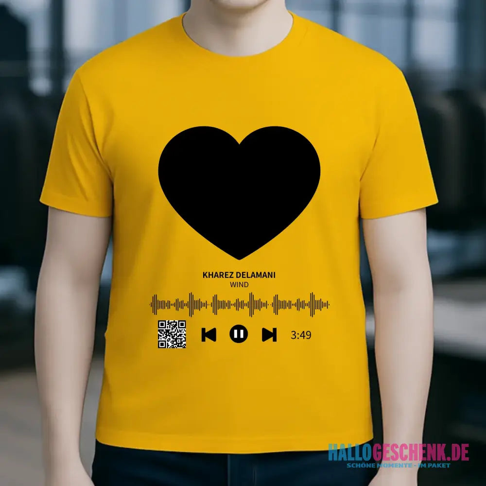 Dein Bild mit Spotify QR Code • Unisex Premium T-Shirt XS-5XL aus Bio-Baumwolle für Damen & Herren • Exklusivdesign • personalisiert
