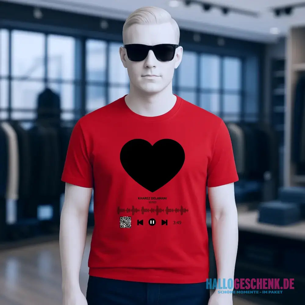 Dein Bild mit Spotify QR Code • Unisex Premium T-Shirt XS-5XL aus Bio-Baumwolle für Damen & Herren • Exklusivdesign • personalisiert