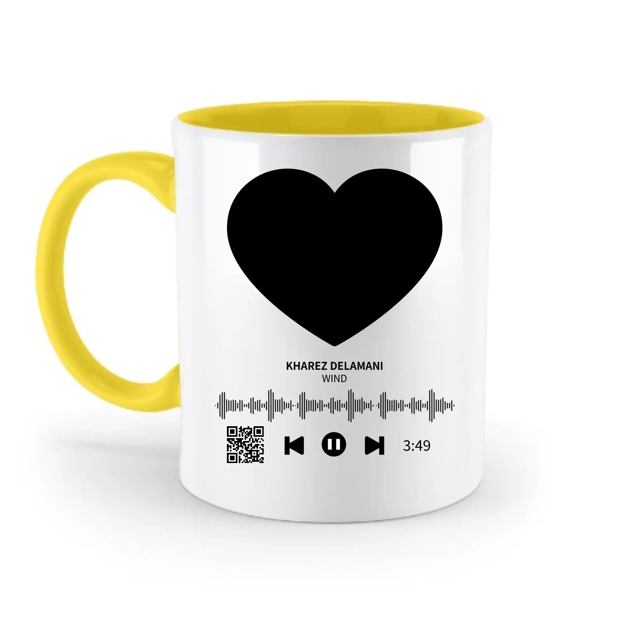 Dein Bild mit Spotify QR Code • zweifarbige Tasse • spülmaschinengeeignet • Exklusivdesign • personalisiert