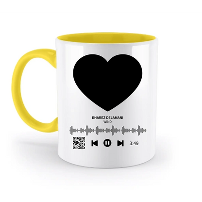 Dein Bild mit Spotify QR Code • zweifarbige Tasse • spülmaschinengeeignet • Exklusivdesign • personalisiert