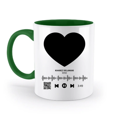 Dein Bild mit Spotify QR Code • zweifarbige Tasse • spülmaschinengeeignet • Exklusivdesign • personalisiert