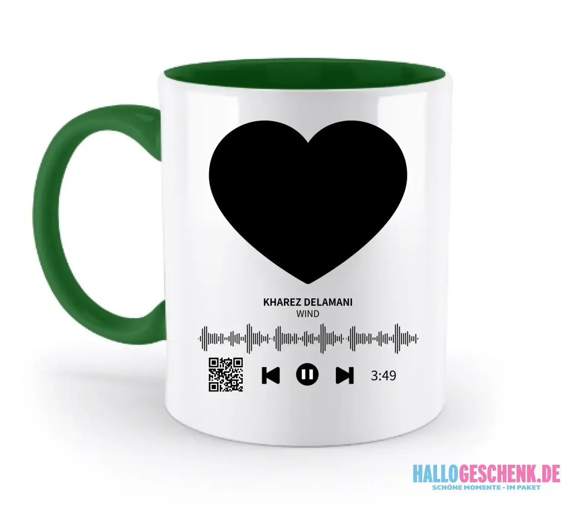 Dein Bild mit Spotify QR Code • zweifarbige Tasse • spülmaschinengeeignet • Exklusivdesign • personalisiert