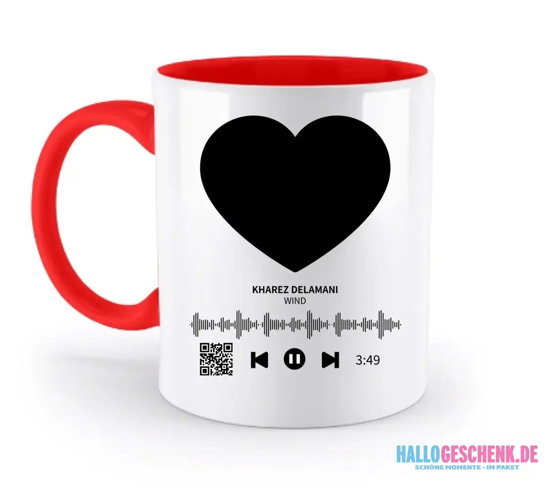 Dein Bild mit Spotify QR Code • zweifarbige Tasse • spülmaschinengeeignet • Exklusivdesign • personalisiert
