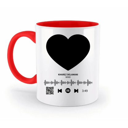 Dein Bild mit Spotify QR Code • zweifarbige Tasse • spülmaschinengeeignet • Exklusivdesign • personalisiert