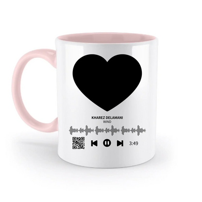 Dein Bild mit Spotify QR Code • zweifarbige Tasse • spülmaschinengeeignet • Exklusivdesign • personalisiert