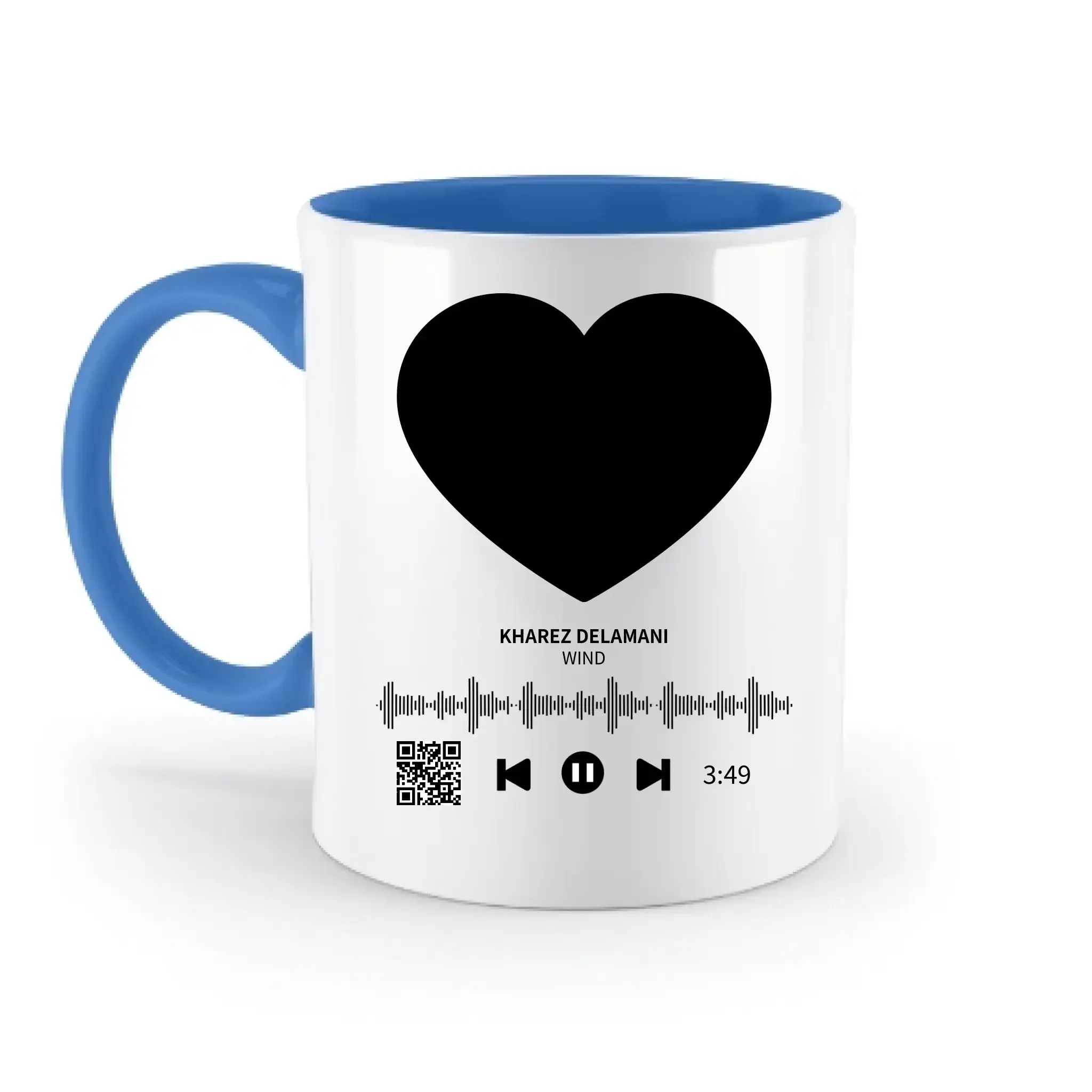 Dein Bild mit Spotify QR Code • zweifarbige Tasse • spülmaschinengeeignet • Exklusivdesign • personalisiert