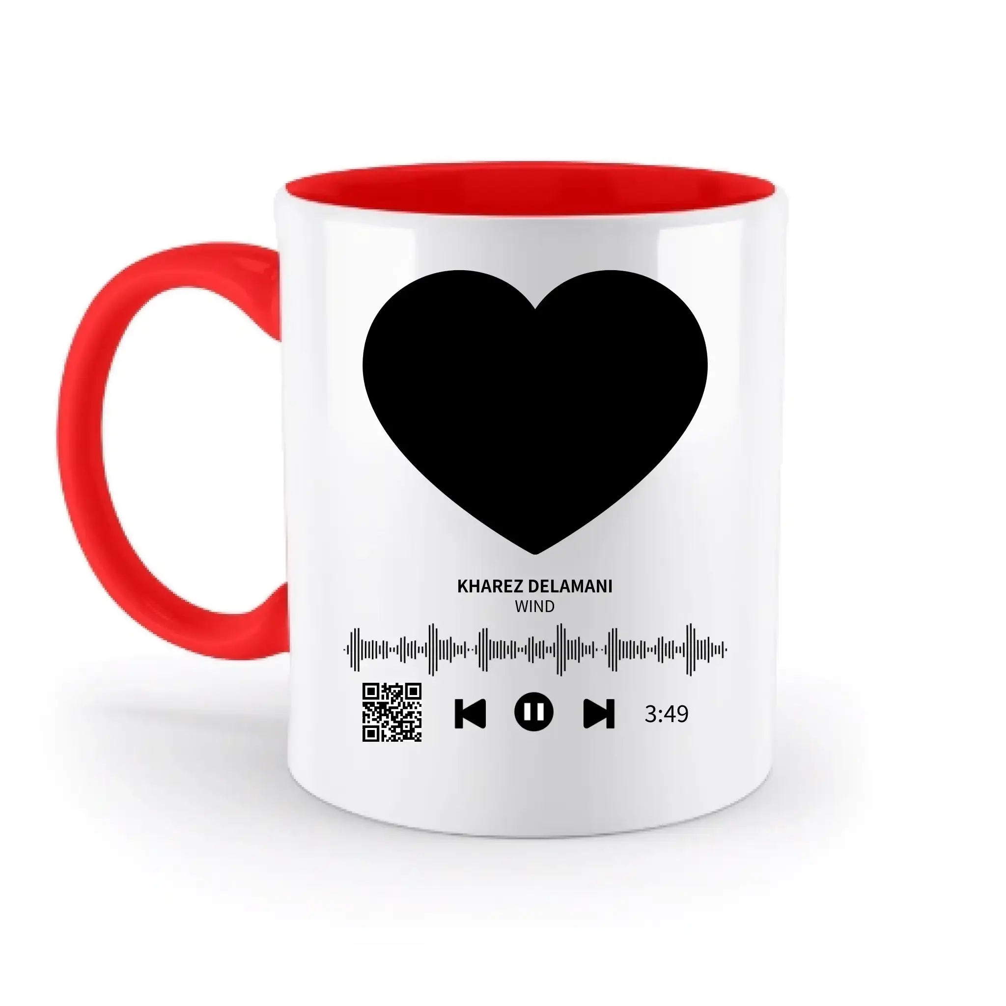Dein Bild mit Spotify QR Code • zweifarbige Tasse • spülmaschinengeeignet • Exklusivdesign • personalisiert