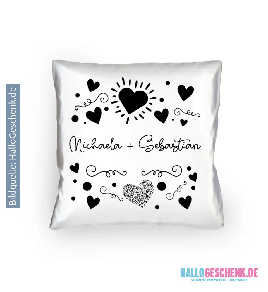 Dein e Wunschname n im LOVE DESIGN 1 - Kissen 40x40 cm - personalisierbar
