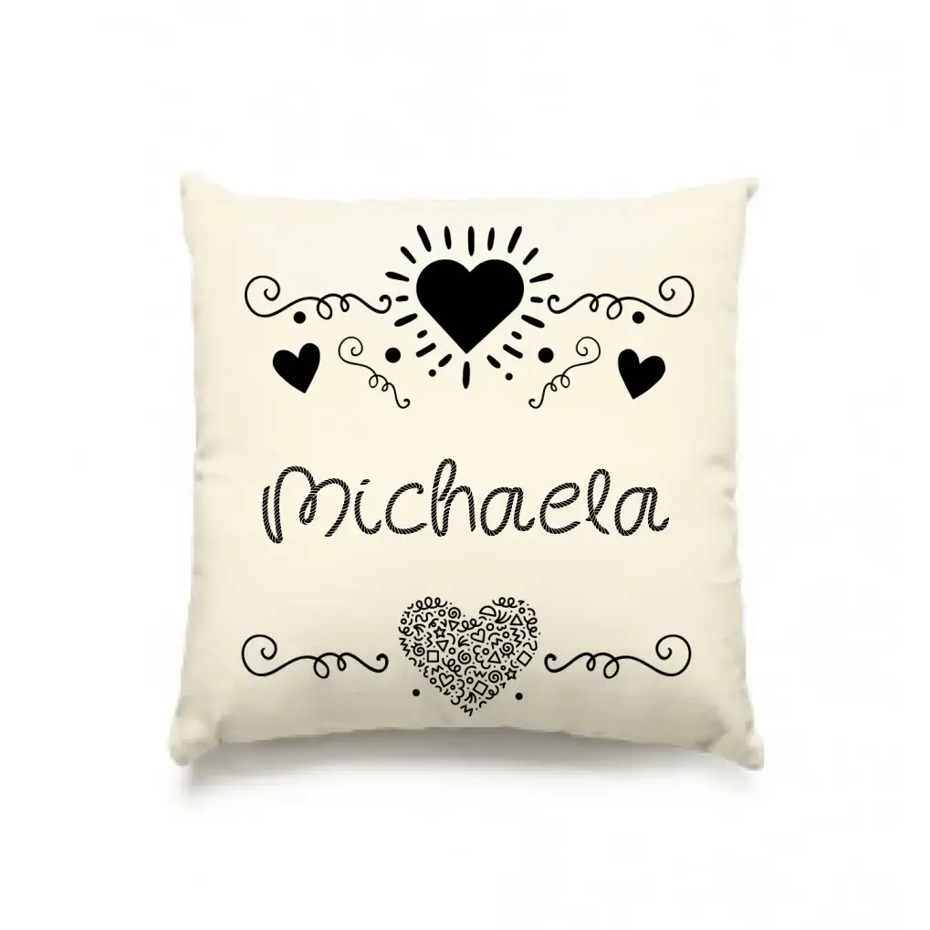 Dein e Wunschname n im LOVE DESIGN 2 - Kissen 40x40 cm - personalisierbar