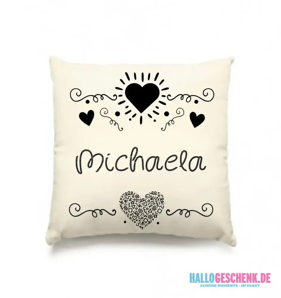 Dein e Wunschname n im LOVE DESIGN 2 - Kissen 40x40 cm - personalisierbar