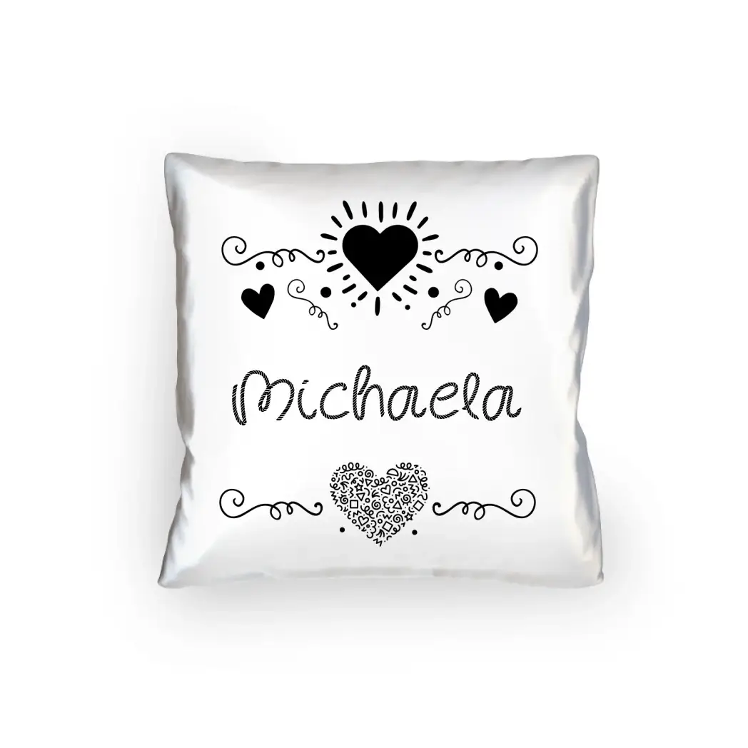 Dein e Wunschname n im LOVE DESIGN 2 - Kissen 40x40 cm - personalisierbar
