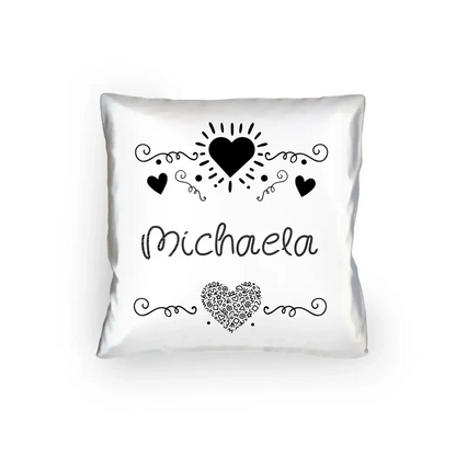 Dein e Wunschname n im LOVE DESIGN 2 - Kissen 40x40 cm - personalisierbar