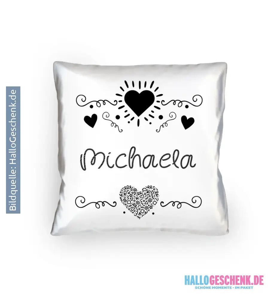 Dein e Wunschname n im LOVE DESIGN 2 - Kissen 40x40 cm - personalisierbar