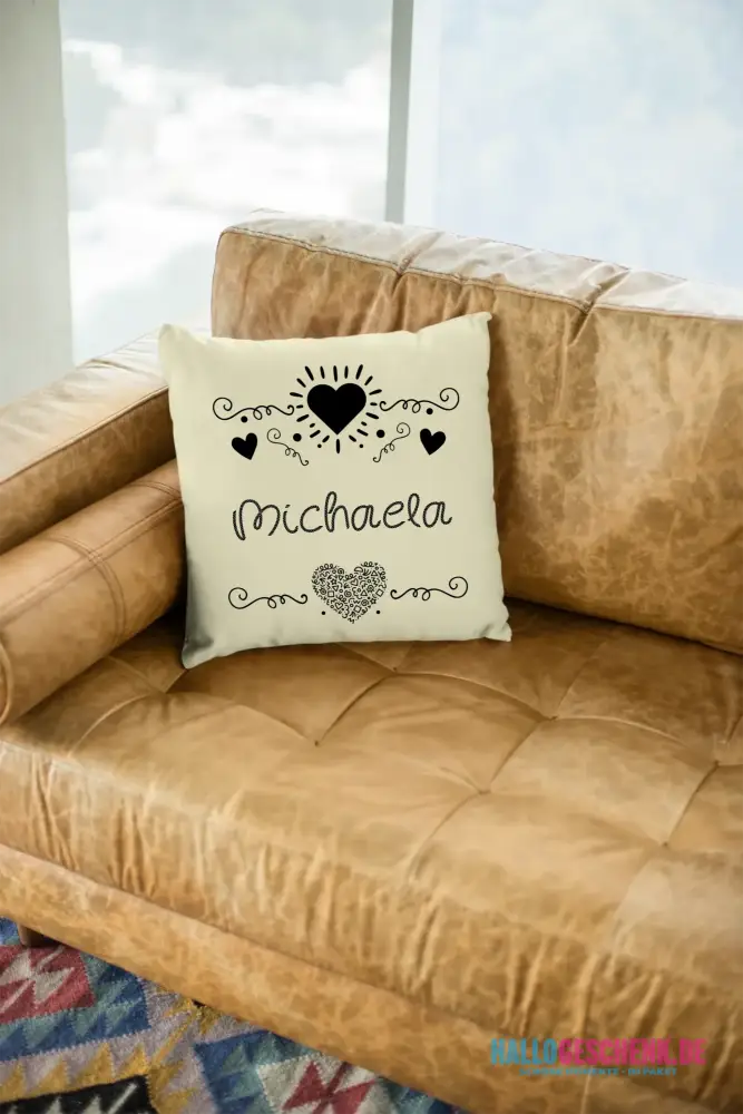 Dein e Wunschname n im LOVE DESIGN 2 - Kissen 40x40 cm - personalisierbar