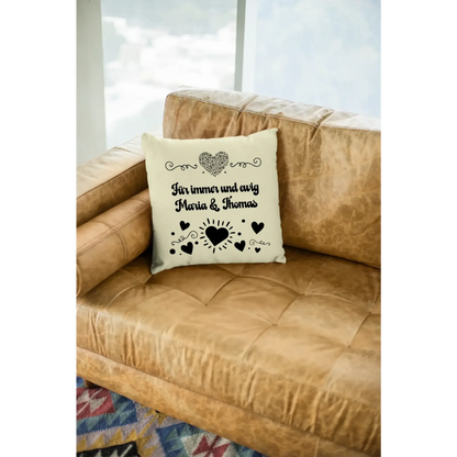 Dein e Wunschname n im LOVE DESIGN 3 - Kissen 40x40 cm - personalisierbar