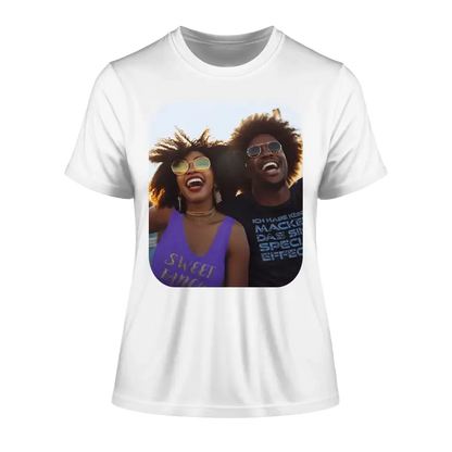 DEIN FOTO auf einem Damen Expresser T-Shirt in 5 Farben XS-XXL