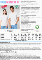 Weisses unisex premium t shirt aus bio baumwolle mit vegan logo auf der brust in größen xs bis 5xl