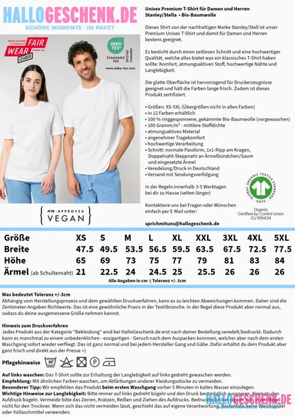 DEIN FOTO auf einem Unisex Premium T-Shirt XS-5XL aus Bio-Baumwolle für Damen & Herren