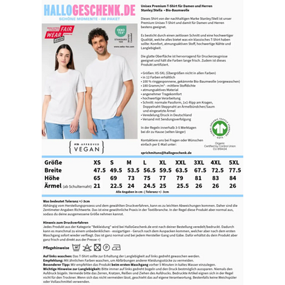 DEIN FOTO auf einem Unisex Premium T-Shirt XS-5XL aus Bio-Baumwolle für Damen & Herren