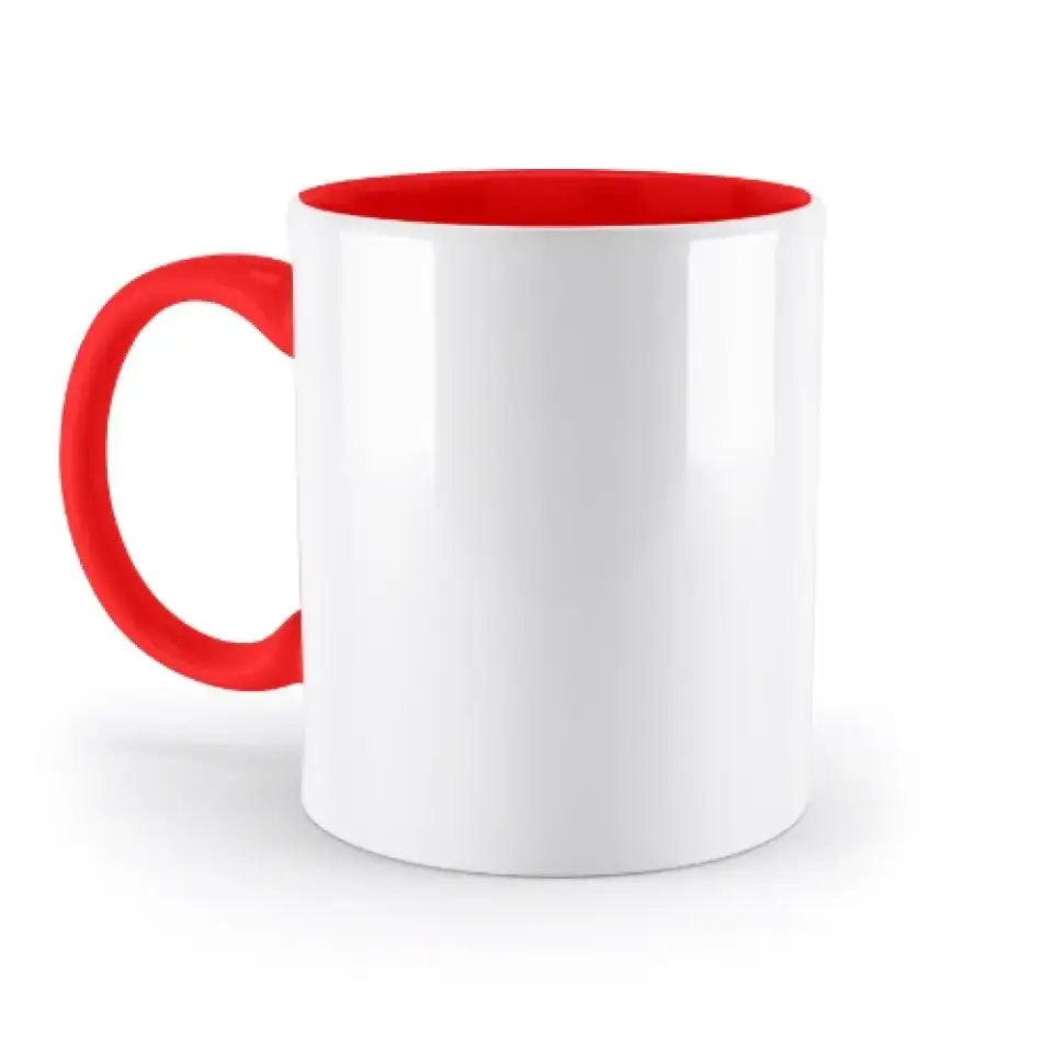 DEIN FOTO auf einer zweifarbigen Tasse 330ml