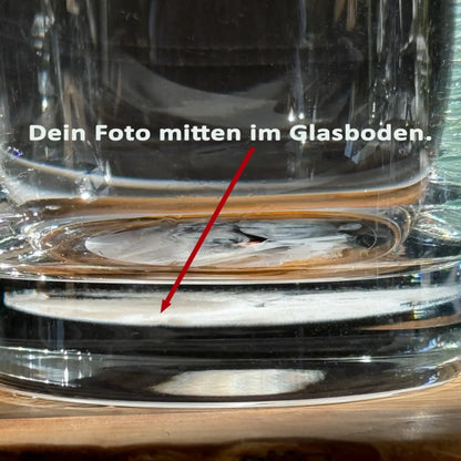 Dein Foto im Glas (Trinkglas) • 400ml • 1-6er Set (personalisierbare Fotogeschenke) • Lasergravur - personalisierbare