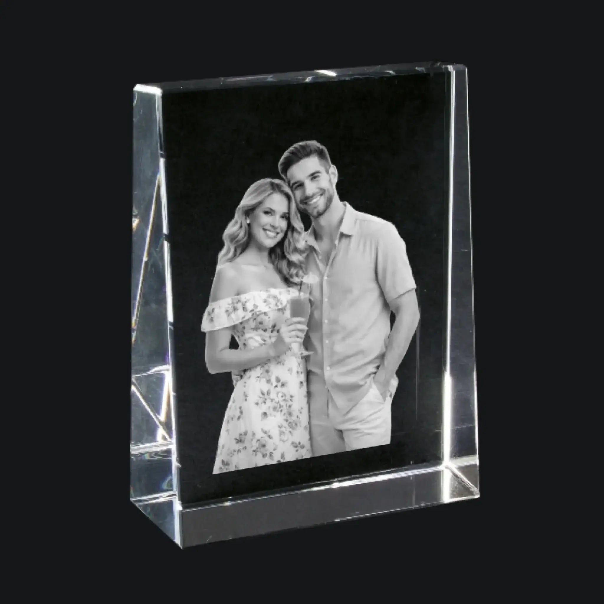 Dein Foto im Glasständer (Lasergravur) • diverse Größen • (personalisierbare Fotogeschenke) - personalisierbare