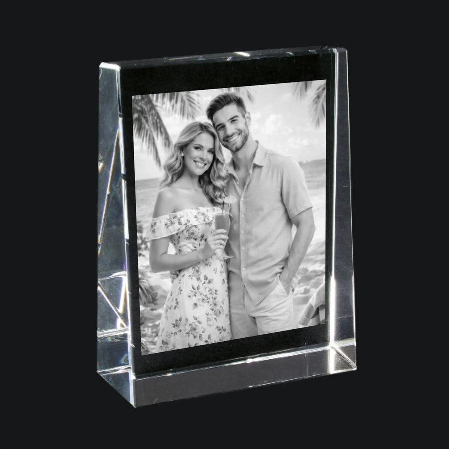 Dein Foto im Glasständer (Lasergravur) • diverse Größen • (personalisierbare Fotogeschenke) - personalisierbare