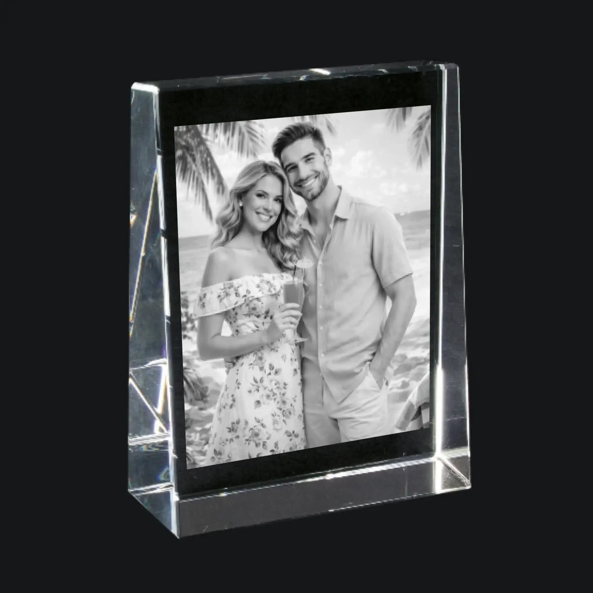 Dein Foto im Glasständer (Lasergravur) • diverse Größen • (personalisierbare Fotogeschenke) - personalisierbare