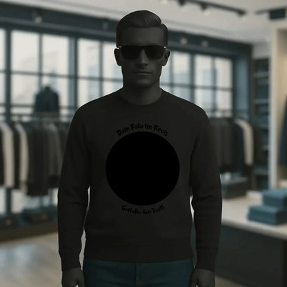 Dein Foto im Kreis + Text • Unisex Sweatshirt Bio-Baumwolle in 4 Farben XS-3XL • personalisiert
