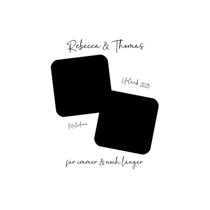 Dein Foto in 1-4 Quadraten mit Wunschtext • ’Statement-Collection’ • personalisierbare Fotomotive