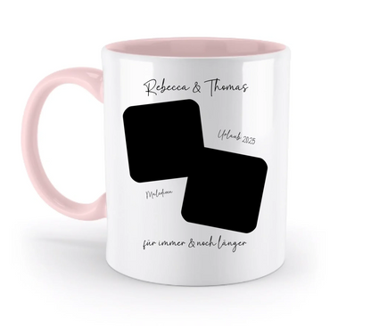 Dein Foto in 1-4 Quadraten mit Wunschtext • ’Statement-Collection’ • personalisierbare Fotomotive - Tassen