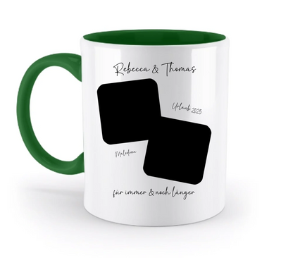 Dein Foto in 1-4 Quadraten mit Wunschtext • ’Statement-Collection’ • personalisierbare Fotomotive - Tassen