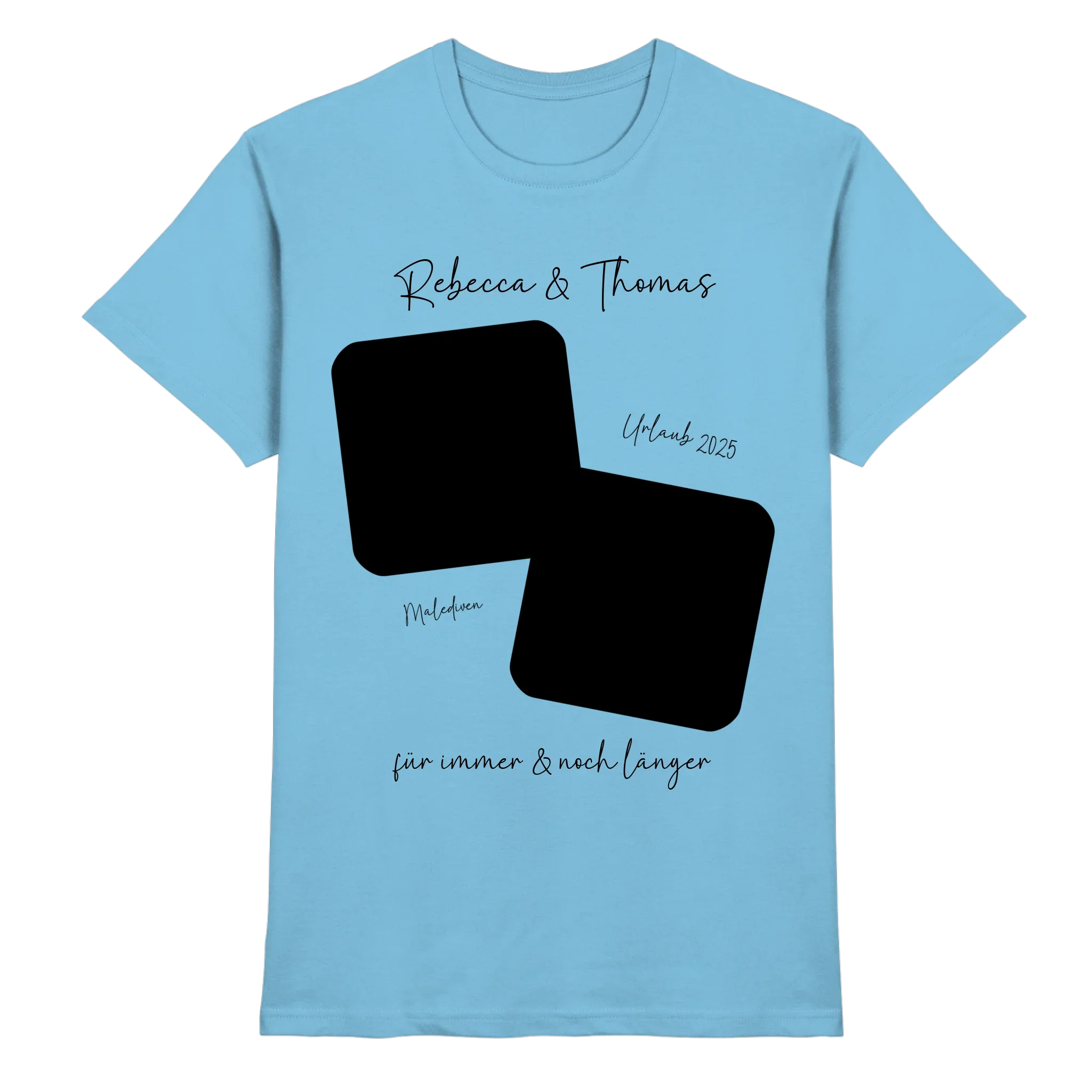 Dein Foto in 1-4 Quadraten mit Wunschtext • ’Statement-Collection’ • personalisierbare Fotomotive - Premium Herren