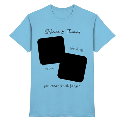 Dein Foto in 1-4 Quadraten mit Wunschtext • ’Statement-Collection’ • personalisierbare Fotomotive - Premium Herren