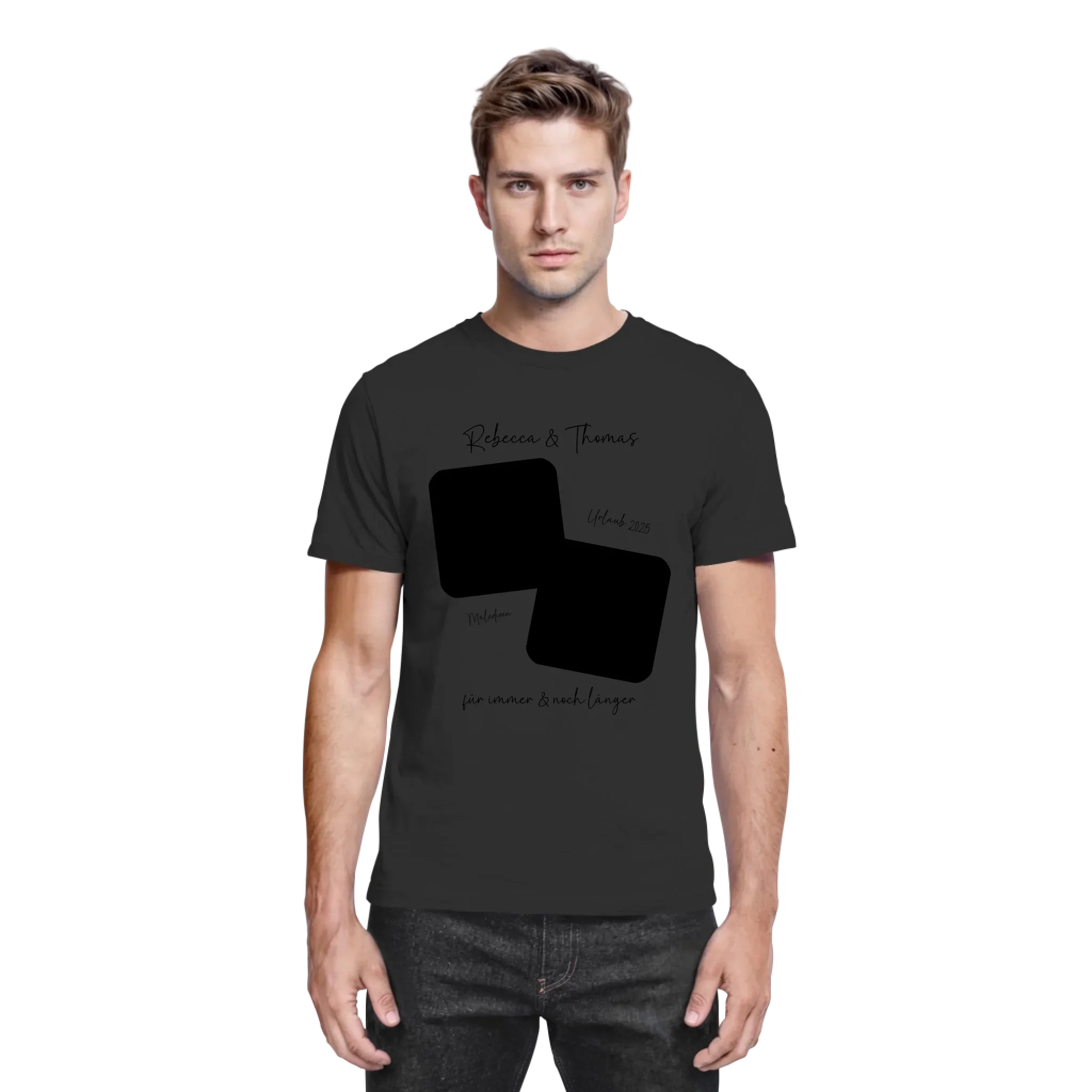 Dein Foto in 1-4 Quadraten mit Wunschtext • ’Statement-Collection’ • personalisierbare Fotomotive