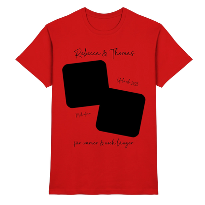 Dein Foto in 1-4 Quadraten mit Wunschtext • ’Statement-Collection’ • personalisierbare Fotomotive - Premium Herren