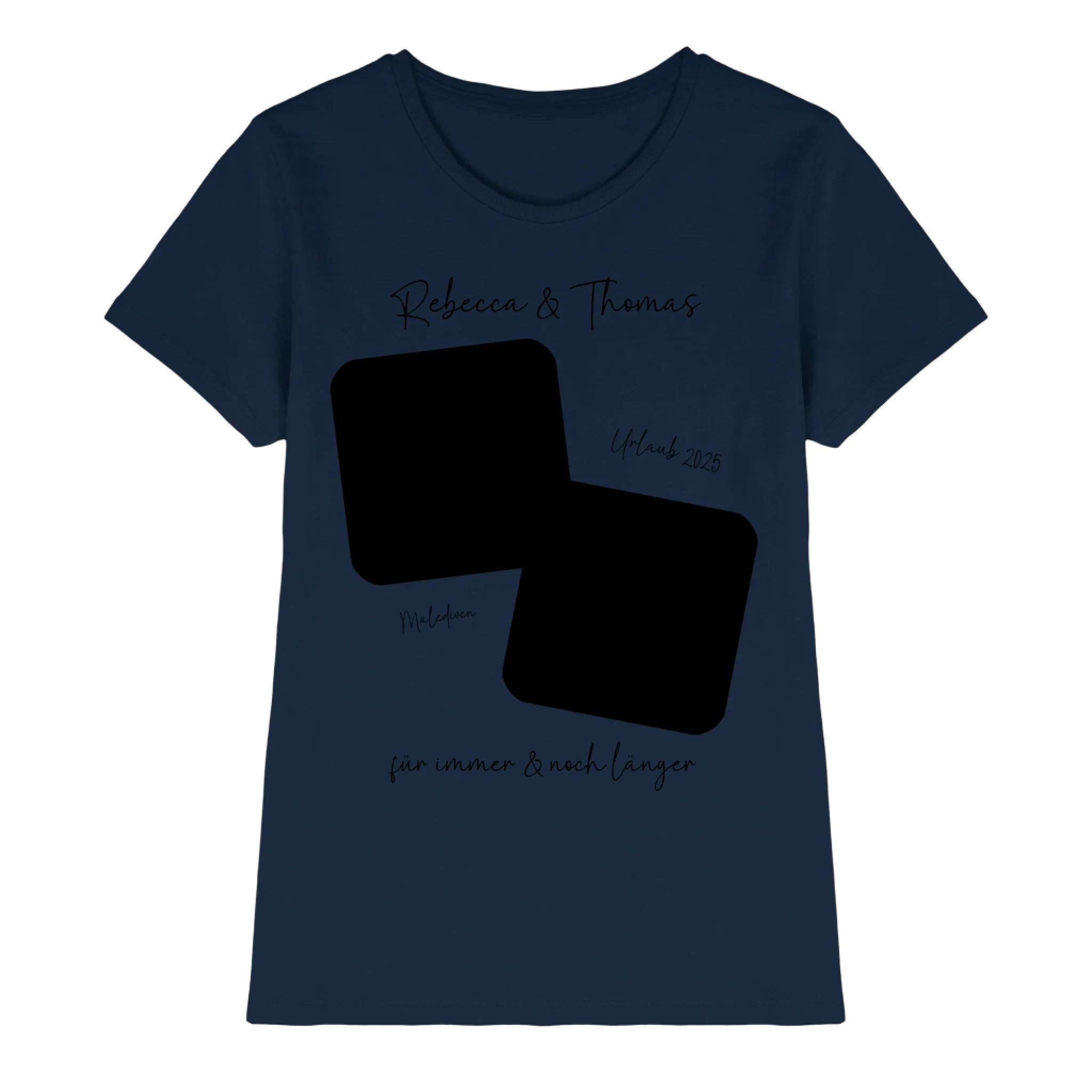 Dein Foto in 1-4 Quadraten mit Wunschtext • ’Statement-Collection’ • personalisierbare Fotomotive - Premium Damen