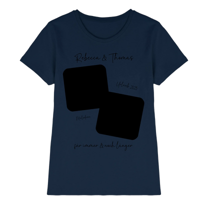 Dein Foto in 1-4 Quadraten mit Wunschtext • ’Statement-Collection’ • personalisierbare Fotomotive - Premium Damen