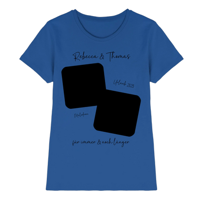 Dein Foto in 1-4 Quadraten mit Wunschtext • ’Statement-Collection’ • personalisierbare Fotomotive - Premium Damen