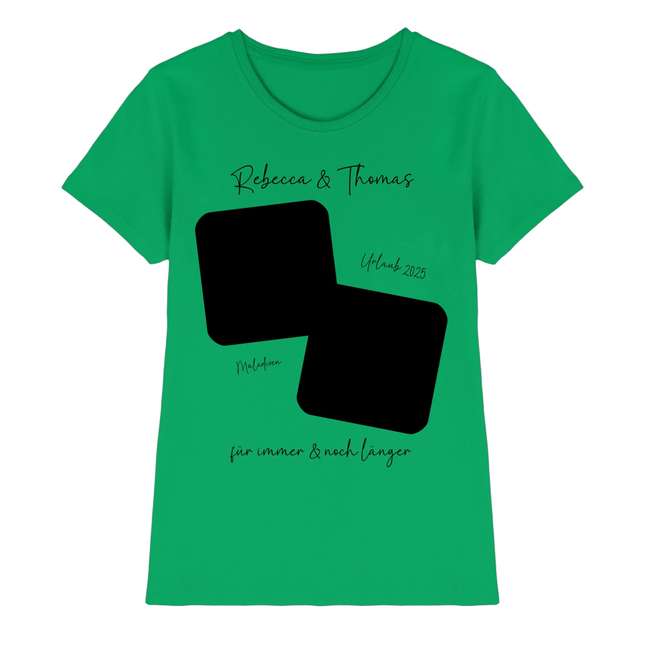 Dein Foto in 1-4 Quadraten mit Wunschtext • ’Statement-Collection’ • personalisierbare Fotomotive - Premium Damen