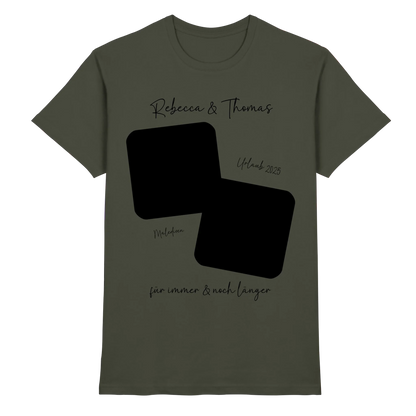 Dein Foto in 1-4 Quadraten mit Wunschtext • ’Statement-Collection’ • personalisierbare Fotomotive - Premium Herren